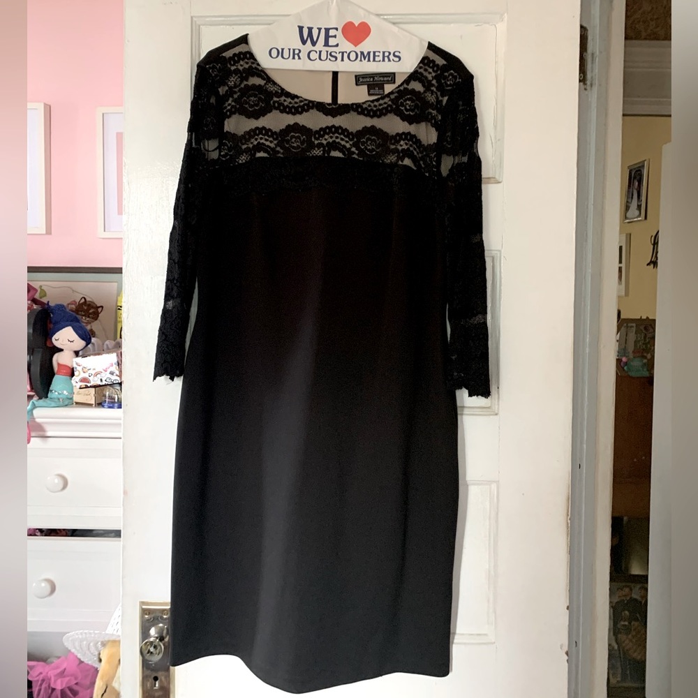 Jessica Howard Lace Illusion Dress